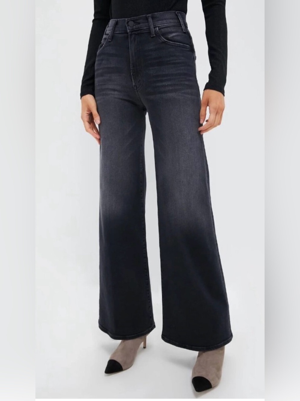 Mother lil hustler roller sneak wide leg jeans not today satan size 24